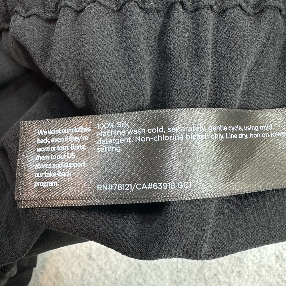 Eileen Fisher Black silk crepe joggers - Picture 6 of 11